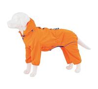 HUGO & HUDSON Veste réfléchissante pour Chien, Salopette à Capuche, Manteau Coupe-Vent, Orange, XS25