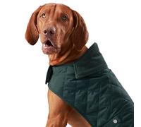 HUGO & HUDSON x Hackett Veste matelassée pour Chien avec col en Velours côtelé, Vert forêt L