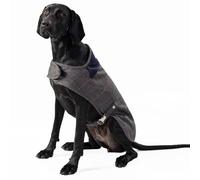 HUGO & HUDSON x Hackett Veste pour Chien en Tweed avec col en Velours côtelé, Gris à Carreaux XS25