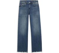 HUGO HUGO Blue Gamala Ripped Hem Straight Fit Denim Jeans