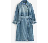 HUGO HUGO Blue Garena Mid Wash Belted Denim Trench Coat