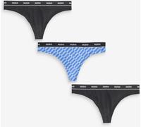 HUGO HUGO Blue Logo Waistband Thongs 3 Pack