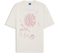 HUGO HUGO Cream Graphic Oversize T-Shirt