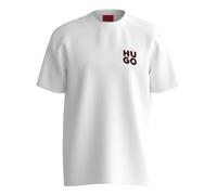 HUGO Lot de deux t-shirts en coton à logos effet superposé - Style HUGO-Dimento, 50492550 Blanc XL