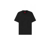 HUGO T-shirt Dimersom 50542968 slim coton stretch col mao Noir M