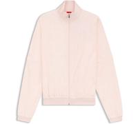 HUGO HUGO Pink All Over Print Crop Zip Through Jersey Jacket