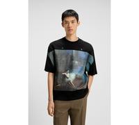 HUGO HUGO x apoh T-shirt Oversize en coton à motif ballerine artistique - Style Dabilo, 50546007 Noir L