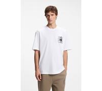 HUGO HUGO x RB T-shirt en coton à motif taureau - Style Donaso_RB, 50570832 Blanc M