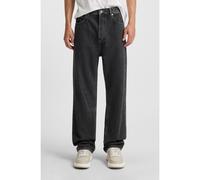 HUGO Jean Baggy en denim noir avec logo délavé - Style Nate, 50547152 Gris sombre 34/32