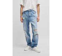 HUGO Jean Baggy en denim stone-washed bleu - Style Nate, 50534527 Bleu 33/34