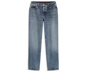 HUGO Jean Barrel en denim bleu lavé en douceur - Style Gennie, 50567758 Turquoise 28/32