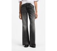 HUGO Jean Bootcut taille mi-haute en mélange de coton à fines rayures - Style Gelissa_3_B, 50568482 Noir à motif 26/32