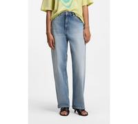 HUGO Jean coupe décontractée en denim rigide bleu - Style Leni_S_B, 50561548 bleu clair 30/34