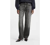 HUGO Jean droit en denim gris avec braguette boutonnée - Style Gilissi_5, 50559124 Gris chiné 28/32