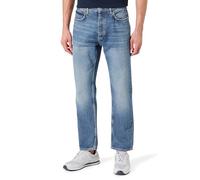 Hugo Jean Jonah Coupe Droite pour Homme en Denim de Coton délavé Bleu Moyen, Bleu Vif, 38W / 32L
