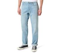 Hugo Jean Jonah Coupe Droite pour Homme en Denim de Coton délavé Bleu Moyen, Turquoise/Aqua, 30W / 34L