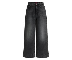 Hugo - Jean Large en Denim Noir - Femme - Jeans - Noir - Taille: W25 L32