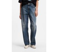 HUGO Jean large Wide Leg Loose en coton rigide - Style Leni_S_B, 50564951 Bleu 27/30