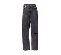HUGO Jean Relaxed en denim rigide noir effet usé - Style Leni_B, 50556525 Noir 29/32
