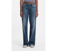HUGO Jean Loose en denim bleu à ourlets effilochés - Style Gamala_2_B, 50553025 Bleu 26/32