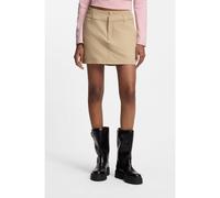 HUGO Jupe courte à rayures tennis avec double taille - Style Remima-1_B, 50552371 Beige 46