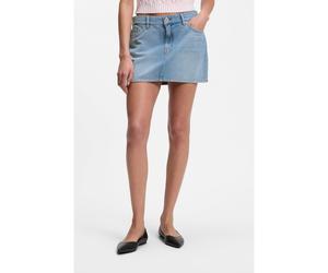 HUGO Jupe courte bleue en denim à 5 poches - Style Galanie_2_B, 50566145 bleu clair XS