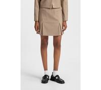 HUGO Jupe courte en flanelle à rayures tennis - Style Ramola, 50542569 Beige à motif 38