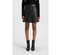 HUGO Jupe courte plissée en similicuir - Style Renore-1, 50550980 Noir 42