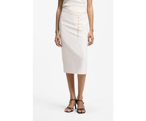 HUGO Jupe crayon avec ceinture chaîne ton or - Style Ratsa, 50558168 Blanc 38