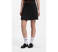 HUGO Jupe plissée en coton stretch avec short intégré - Style Nalham_B, 50564389 Noir S