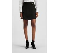 HUGO Jupe portefeuille avec bouton à nœud effet doré - Style Raluni, 50547624 Noir 36