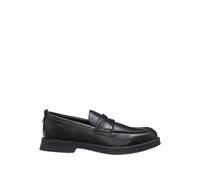 HUGO Mocassins en cuir avec logos perforés - Style Lenner_loaf_pfmn, 50563309 Noir 42