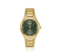 HUGO Lit Montre dorée à cadran vert - Style #LIT, 58733320 Couleur dorée pcs.