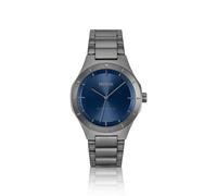 HUGO Lit Montre en acier plaqué gris à cadran bleu - Style #LIT, 58733299 Gris pcs.