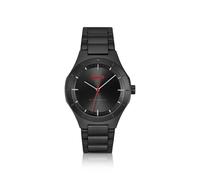 HUGO Lit Montre en acier plaqué noir à cadran ton sur ton - Style #LIT, 58733312 Noir pcs.