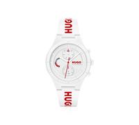 HUGO #LIT MULTI Montre blanche avec bracelet en silicone logoté - Style #LIT MULTI, 58266325 Blanc pcs.