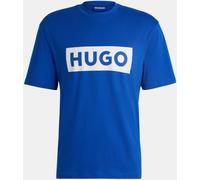 Hugo Logo T-Shirt Bleu 493 2X Grand. Male