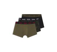 Hugo Lot de 3 Boxers Moulants pour Homme en Coton Stretch avec Jambes Courtes et Ceinture avec Logo, Open Miscellaneous 968, XL