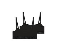 HUGO Lot de deux brassières en coton stretch avec élastique logoté - Style TWIN BRALETTE STRIPE, 50545691 Rouge clair XL