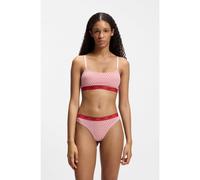 HUGO Lot de deux brassières en coton stretch - Style TWIN BRALETTE DESIGN, 50545712 Noir / Rose XXL