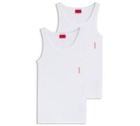 HUGO Lot de deux débardeurs en coton stretch avec logo - Style TANK TOP TWIN PACK, 50469778 Blanc S