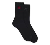 HUGO Lot de deux paires de chaussettes à logos revisités - Style 2P RS UNI LOGO CC W, 50549831 Noir 39-42