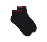 HUGO Lot de deux paires de chaussettes basses avec bande logotée - Style 2P SH TAPE CC, 50516390 Noir 35-38