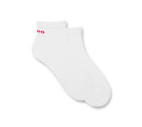 HUGO Lot de deux paires de chaussettes basses en coton mélangé - Style 2P SH LOGO CC, 50516396 Blanc 43-46