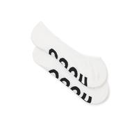 HUGO Lot de deux paires de chaussettes invisibles avec logos - Style 2P SL UNI LOGO CC W, 50549269 Blanc 35-36