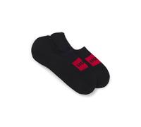 HUGO Lot de deux paires de chaussettes invisibles en coton mélangé - Style 2P LOW CUT LABEL CC W, 50469282 Noir 35-38