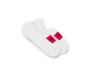HUGO Lot de deux paires de chaussettes invisibles en coton mélangé - Style 2P LOW CUT LABEL CC W, 50469282 Blanc 35-38