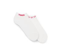 HUGO Lot de deux paires de chaussettes longueur cheville à logos - Style 2P AS MICROLOVE CC W, 50553430 Blanc 39-42