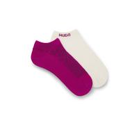 HUGO Lot de deux paires de chaussettes longueur cheville en coton mélangé - Style 2P AS LEO LOGO CC W, 50561161 Rose foncé 35-38