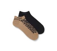 HUGO Lot de deux paires de chaussettes longueur cheville en coton mélangé - Style 2P AS LEO LOGO CC W, 50561161 Fantaisie 39-42